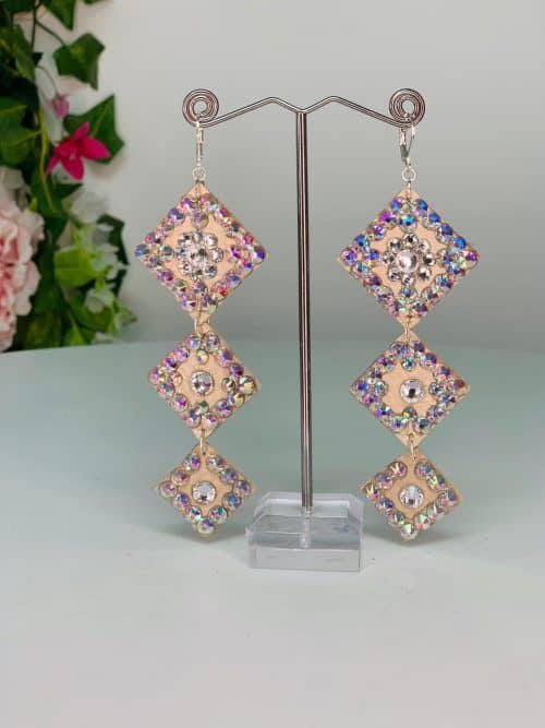 Diamond shape earrings - Lightweight Collection for belly dance