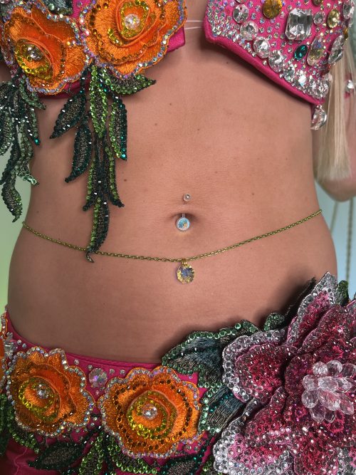 Belly charm - gold chain